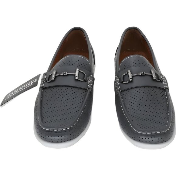 Aston Marc Men's Gray Perforated Driving Shoes EU44 US 10.5M - Classic Style - Picture 5 of 6